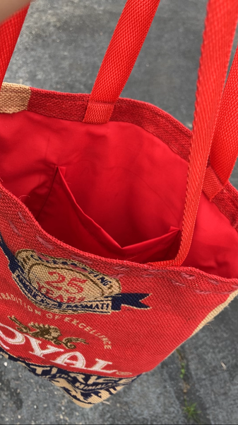 25th Anniversary Basmati Rice Tote Bag with Lining and Inner Pocket