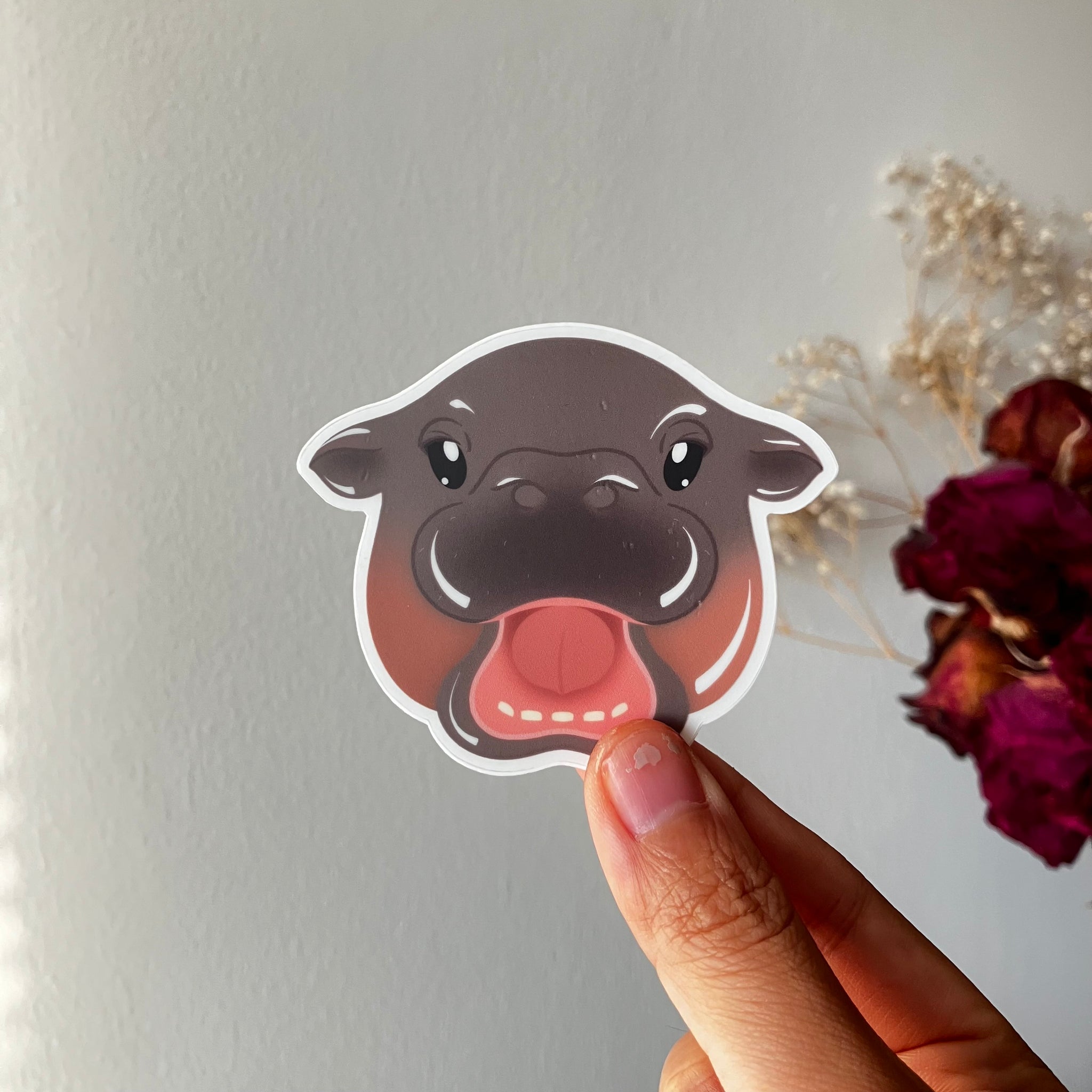 Moo Deng’s Face - Clear Sticker